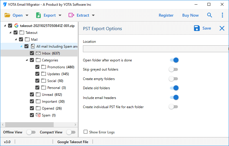 export google takeout to outlook 2021