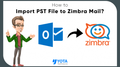 import pstr into zimbra mail