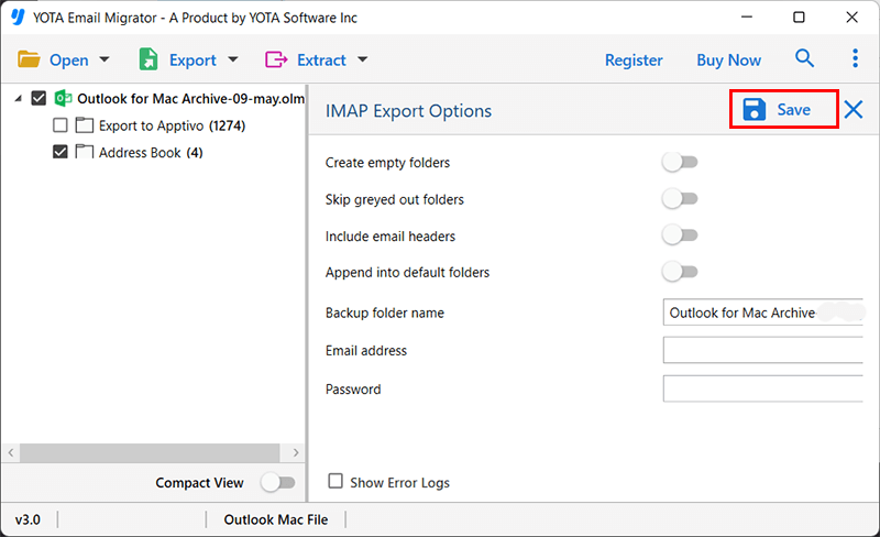 import olm to yahoo mail
