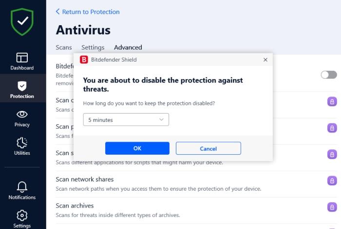 diable antivirus to fix outlook not opening emails
